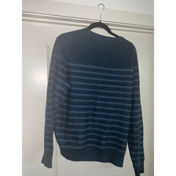 Men’s Tommy Hilfiger Striped Blue Pullover Sweater Size Large - Picture 6 of 8